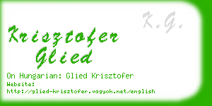 krisztofer glied business card